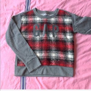 Gap sweatshirt red plaid